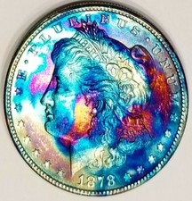 1878-S Ch/Gem BU Vibrant Monster Rainbow Toner Old Collection picture