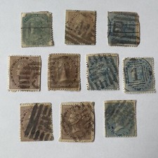 1850's-1860's EAST INDIA INVESTORY LOT OF 10 STAMPS QUEEN VICTORIA CROWN COLONY picture