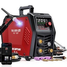 ARCCAPTAIN TIG205Pro iControl 5in1 Welder 120/240V Cold Spot TIG Stick LED 2T/4T picture