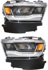 2019-2021 Dodge Ram 1500 Black Full LED DRL Headlights Left Right Side picture