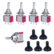 5pcs Mini Momentary Toggle Switch 3 Pins 3 Positions SPDT On-Off-On Miniature... picture