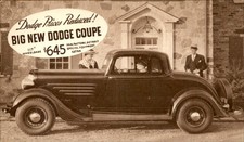 Detroit Michigan MI Dodge Coupe Advertising c1930s Vintage Postcard bhn picture