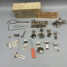 Vintage Greist Sewing Machine Attachments Lot 20 Pc Tucker Ruffler Vtg⁠ picture