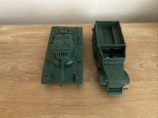 Vintage Marx Dark Forest Green Army Tank and Half-Track - MPC picture