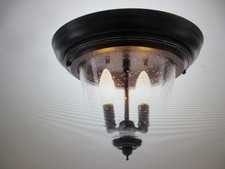 Progress Lighitng Ashmore 2-Light Antique Bronze Clear Seeded Glass Light picture