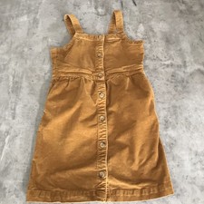 Crewcuts by J Crew Dress Girls 8 Corduroy Pinafore Jumper Gold Brown Fall Preppy picture