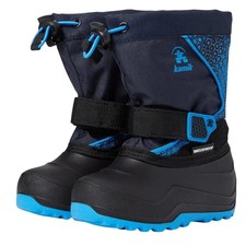 Kamik Kids Snowfall P Winter Boots US 13 EU 31 Blue Black Waterproof NIB picture