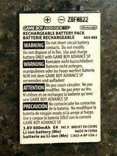 OFFICIAL OEM Nintendo GBA Game Boy Advance SP Replacement Battery TESTED WORKS picture