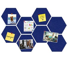 Hulavo Large Hexagon Felt Cork Board Tiles Self Adhesive Diy Felt Bulletin picture