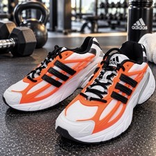 Adidas Adistar XLG 2.0 HQ7468 Men’s Size 9 White Black Solar Orange Sneakers picture