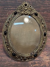 Antique Ornate Brass Photo Table Frame 4”x5” picture
