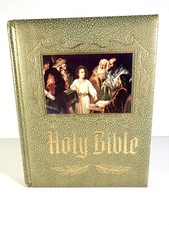 Vintage Holy Bible Heirloom Master Reference Edition Large Coffee Table HC 1971 picture