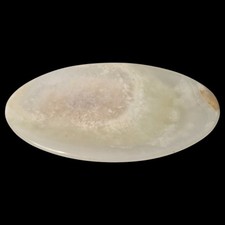 Vintage Alabaster Onyx Stone Dish Bowl Organic Modern Boho Sculptural Decor Tray picture
