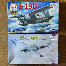 Amodel 1:72 Limited Edition Airplane Kit Lot I-190 72112 & Bf-109A 72209 picture