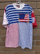 Peter Max NeoMax T-shirt Vintage Stars and Stripes Statue of Liberty 1989 Sz S picture