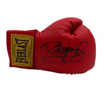 Autographed/Signed Mannny Pacquiao Pac-Man Red Everlast Boxing Glove Beckett COA picture