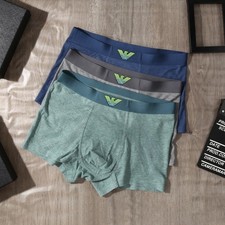 ARMANI Men's Cotton Blend Stretch Boxer Briefs 3-Pack Full Sizes picture