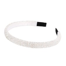 Fashion Sparkle 4 Rows Crystal Rhinestone Headbands Beaded Hair Hoop Band (White picture