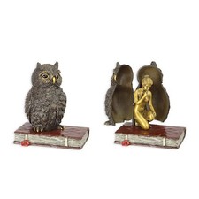 Bronze Sculpture of a Woman and Owl on Books after Franz Bergman picture
