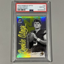 2024 Panini Donruss Optic - Rookie Kings J.J. McCarthy #19 (RC) PSA 10💎 GIANTS picture