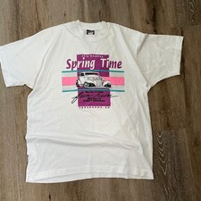 Vtg 1990 XL Single Stitch 11th Annual Fun Run Graphic Short Sleeve Tshirt picture