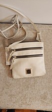 Dooney Bourke Small Leather Strap Crossbody Shoulder Bag Cream- Off Whire picture