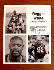 Reggie White Autograph Signed 8x10 NFL Eagles Packers Autograph Bible Verse HOF picture