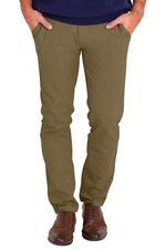 Mens Chino Stretch Pants Slim Fit Casual Cotton Skinny Trouser Dress Pants 30-40 picture