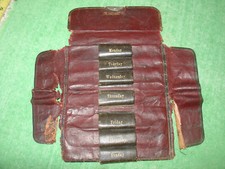 ANTIQUE A.J. HENCKELS STRAIGHT RAZOR 7 DAY LEATHER POUCH SOLINGEN GERMANY picture