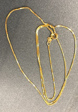 Beautiful bright 14k Solid Yellow Gold Box Link Necklace 19.5