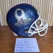 2011 Pro Bowl Helmet Vick Jackson Peters Samuel Akers Eagles Signed No COA picture