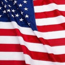 Anley EverStrong 5x8ft American Flag Embroidered Sewn Stripes USA Flag Polyester picture