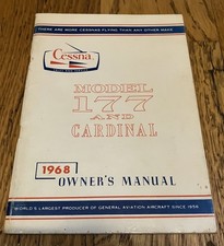 1968 Cessna Model 177 and Cardinal Owner's Manual Used Vintage Original picture