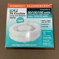TCP 16533L T6 Circline Lamp & Adaptor 3 Way Fluorescent 33W 120V - New picture