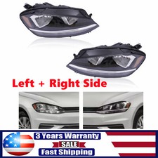 For 2018-2020 Volkswagen Golf & GTI Halogen Headlights Assembly Left Right Pair picture