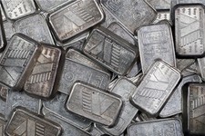 Vintage 1981 A-Mark USVI Ingot Co. 193S 1 oz .999 Fine Silver Stackable Bar picture