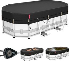 [2026 Upgraded Ultimate Windproof] 10x16 Ft Oval Pool Cover with Fast Tighten picture