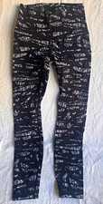 lululemon athletica Women’s Size 4 Mid Rise Ankle Leggings Abstract Logo picture