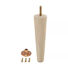 6 In. X 1-9/16 In. Mid-Century Unfinished Hardwood round Taper Leg picture