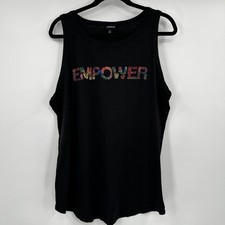 Torrid Womens Black Empower Graphic Tank Top Plus Size 2 Scoop Neck Sleeveless picture