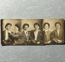 Antique 1910s Multi-Pose Photo Strip Trick Photography Novelty Print picture