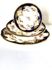 ANTIQUE COALPORT 'BATWING' FINE BONE CHINA TEA TRIO Y3241 ENGLAND C 1901 picture