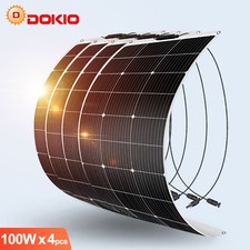 Dokio 400W Watt Portable Flexible Solar Panel (100W*4PCS) For RV Roof Home picture