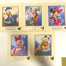 OAP Publishing Disney Framed Matted Prints Lot 5 Donald Goofy Minnie Daisy picture