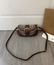 COACH CAN45 Soho Bag 25 In Signature Jacquard Oak Maple Brass Outlet NEW picture