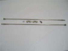 1932 - 1939 Ford Radiator Firewall Support Rod Kit with Stainless Brackets picture