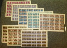 Ajman 1964 Kennedy set of 8 in complete sheets of 50, SG: 19-26 (£13 x 50), all picture