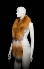 Saga Furs Gold Fox Fur Scarf Collar Boa With Tails picture