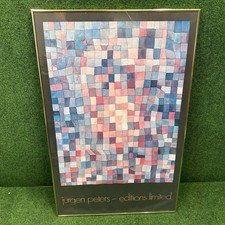 1980 Jurgen Peters Editions Limited Abstract Squares Exhibition Poster Framed picture
