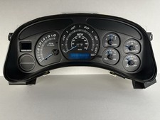 00-02 Silverado Speedometer Instrument Gauge Cluster White LED Blue Needles picture